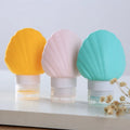Portable Shell Shape Silicon Reusable Travel Kits Outdoor Toiletry Bottles for Convenient Travel Use