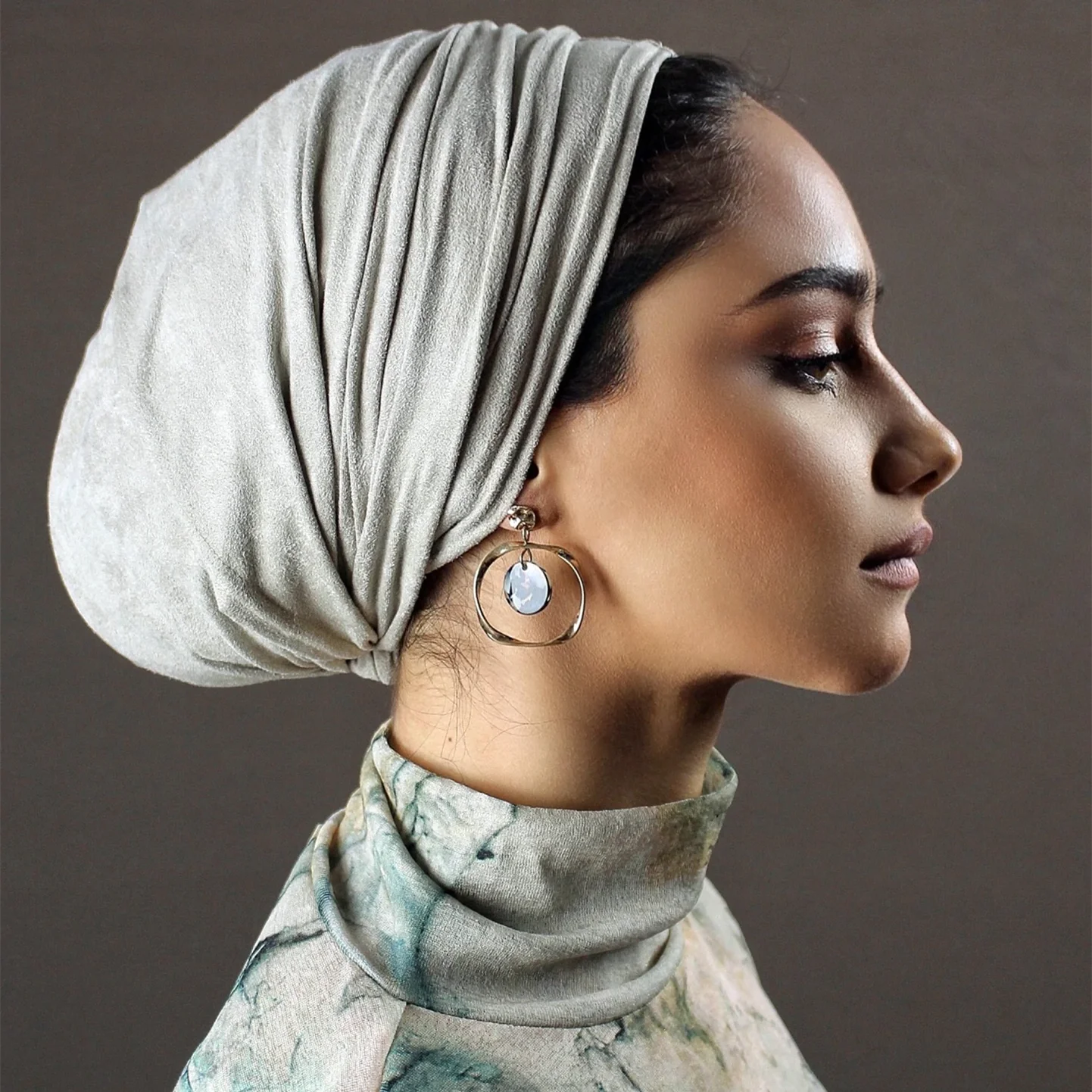 New Style Turban Hijab Instant Stretch  Moss Crepe Fabric  Head Wraps Free Size Suede  Fluffy Touch  Headwear for Women