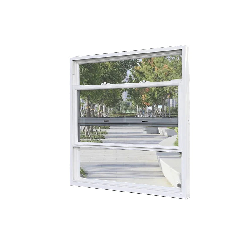 Modern Windproof Double Glazed Horizontal Sliding UPVC Vinyl Windows with Heat Insulation and Waterproof Features