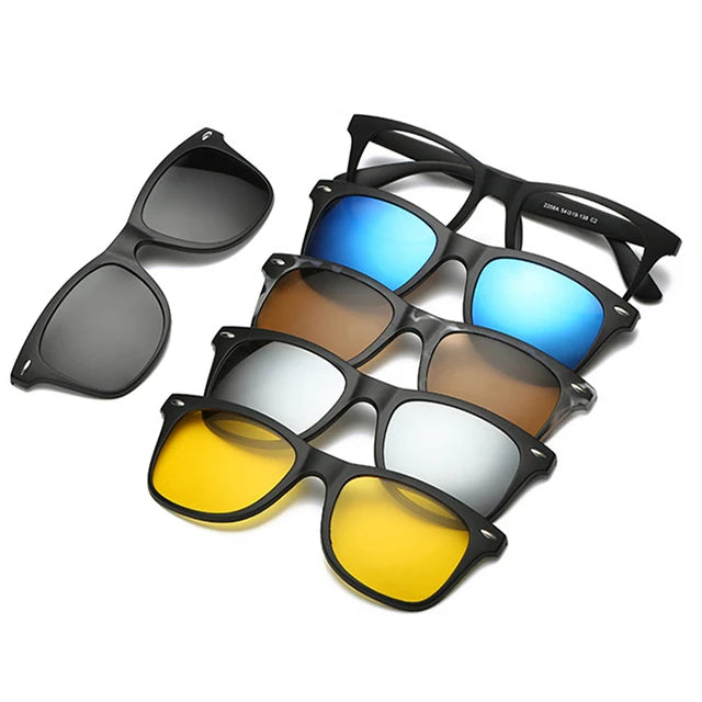 Wholesale Ready Stock Assorted Mixed Magnetic Clip on Polarized Lens Sun Glasses Sunglasses