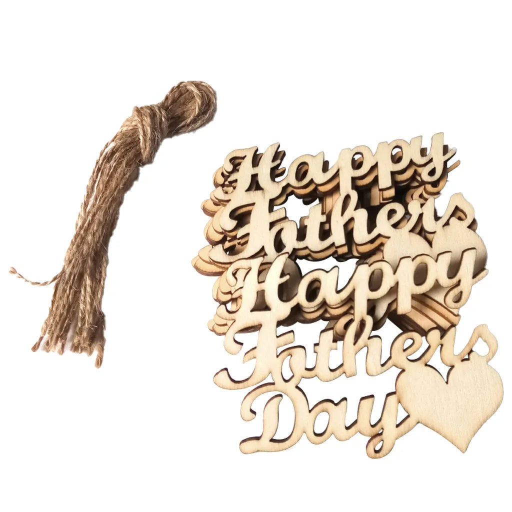 Manufacture 10 Pcs Wooden Hanging Ornaments for Mother's Day Decorations Father's Day Gift Home Decor 10pcs Set Dropshipping