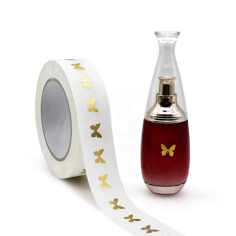 Custom Eco-friendly Cardboard Adhesive Sticker Roll for Beverage Use Permanent Logo Labels & Candle Jars TKA