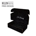 Free Sample Custom Logo Eco Friendly Black Small Luxury Cosmetic Packing Cardboard Corrugated Shipping Mailer Boxes