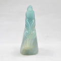 Huiying 2 inch Tianhe Stone statue of crystal jade horse unicorn head sculptures