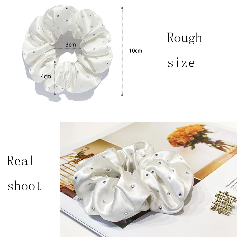 Multiple Size and Colors 16/19/22 Momme Silk Hair Ties 100% Mulberry Deluxe Silk Scrunchies With 6A Grade