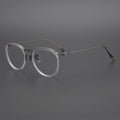Factory Direct Sales Best Business Pure Titanium Round Eyeglasses Frame Acetate Computer Blue Blocking Glasses for Men MegaBDM