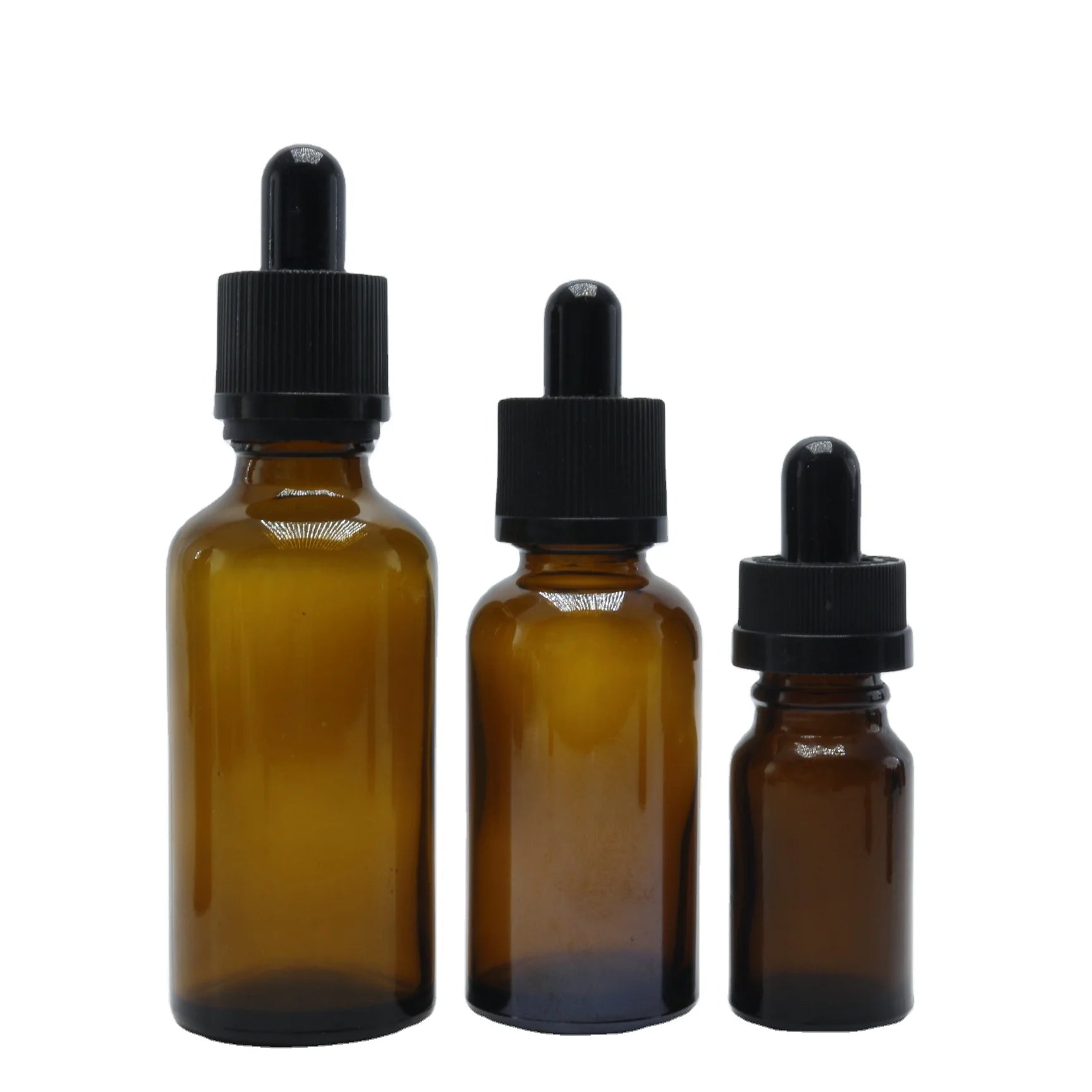 Factory Direct Wholesale High Quality 5ml 10ml 15ml 20ml 30ml 50ml 100ml Amber Essential Oil Glass Dropper Bottle