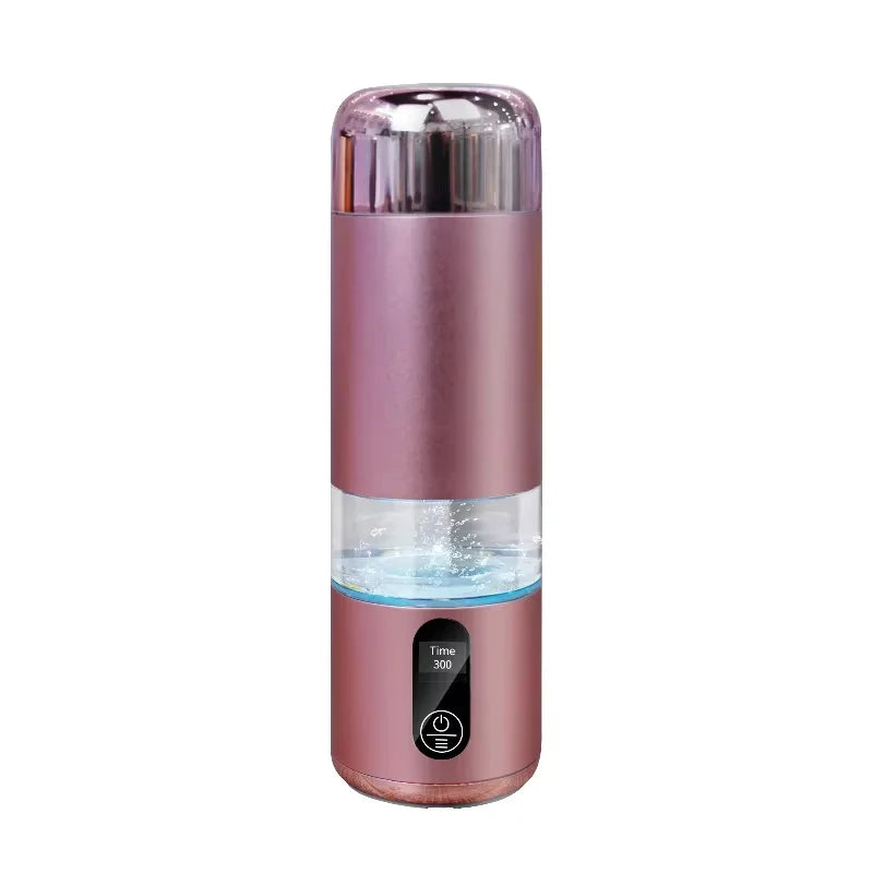8000ppb Rechargeable Portable Hydrogen Water Ionizer Machine SPE Electrolysis H2 Water Cup for Home and Car Battery Powered
