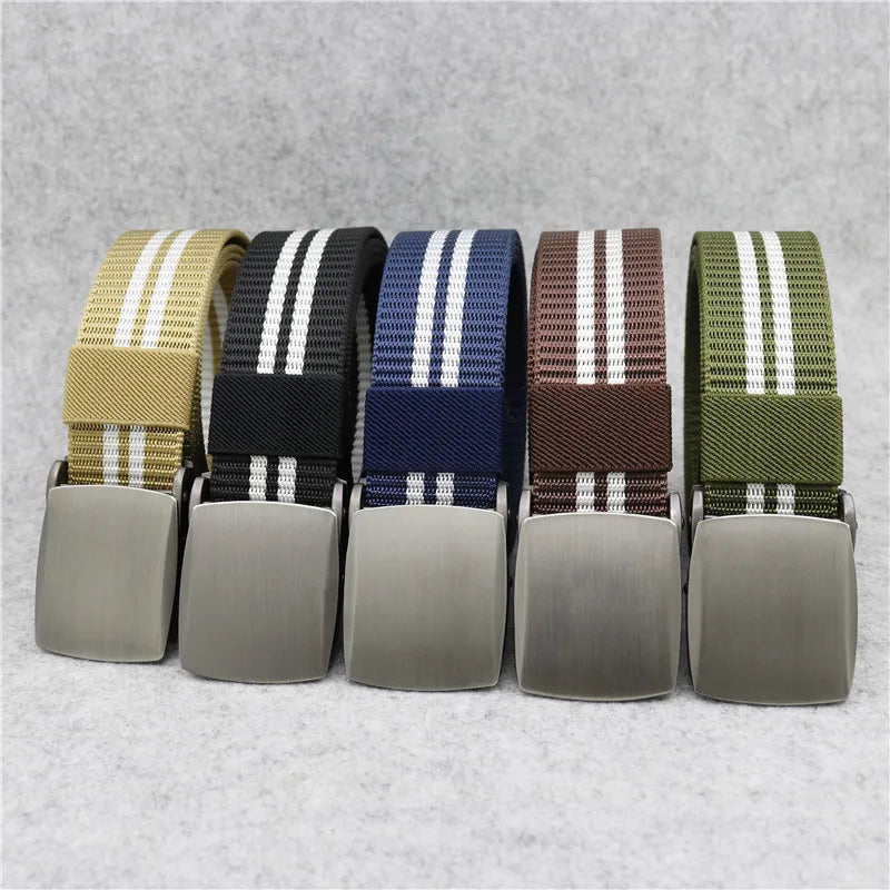 LQbelt Nylon Belt Alloy Buckle Men and Women Canvas Belt Polyester Outdoor Wholesale Factory Custom Logo