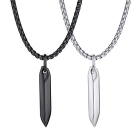 Custom Hip Hop Jewelry Personalized Stainless Steel Pointed Hexagonal Nail Pendant Necklace for Men Boys