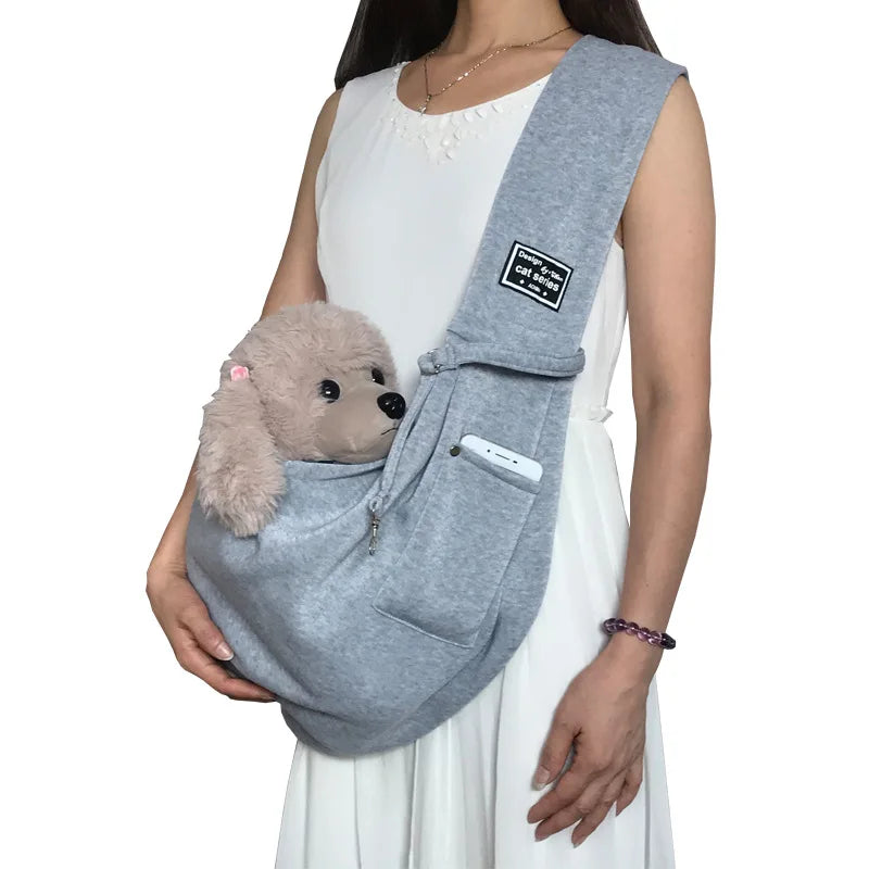 Hot Selling Customized Logo Portable Pet Carrier Bag Single Shoulder Cat Sling with Mesh and Cotton Outdoor Travel Backpacks