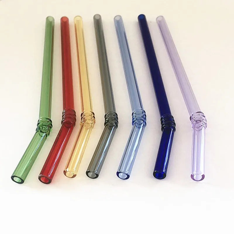 Fast Shipping New Style Straw Reusable Multiloop  Borosilicate Glass Crystal Straw with ridge Trending Products 2023 New Arrival