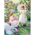 5D DIY Canvas Embroidery Girl Rhinestone Mosaic Full Square Round Diamond Painting Portrait Cross Stitch Flower Home Decor Kits
