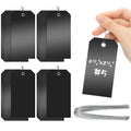 4 3/4 X 2 3/8 Inches Recyclable Large Warehouse Clothing Inventory Storage Box Black Blank Writable Waterproof Plastic Tags