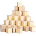 Natural Blank Solid Wood Blocks Are Used in Puzzle Making Crafts and DIY Projects for Unpolished Wood Block Boxes