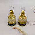 15ml Arabian Fancy Attar Round Wholesale Inner Painting Color Empty Glass Perfume Oil Bottle Luxury