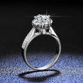 Christmas Jewelry Gift 1ct D VVS Moissanite Stone Silver Rings Wholesale Price Engagement Rings 925 Sterling Silver Rings Gift