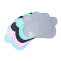 Cat-paw Shaped  Pet Feeding Mat Raised Edge  Silicone Licking Mat for Dog and Cat