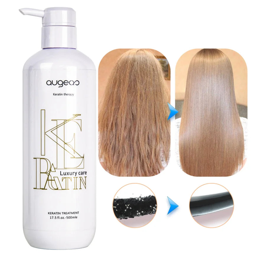 Straightening Professional Keratin Hair Treatment for Damaged Hair