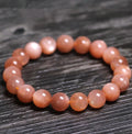 Natural Orange Moonstone Bracelet Female 4MM-10mm Beaded Crystal Stretch Sunstone Handmade Bracelet