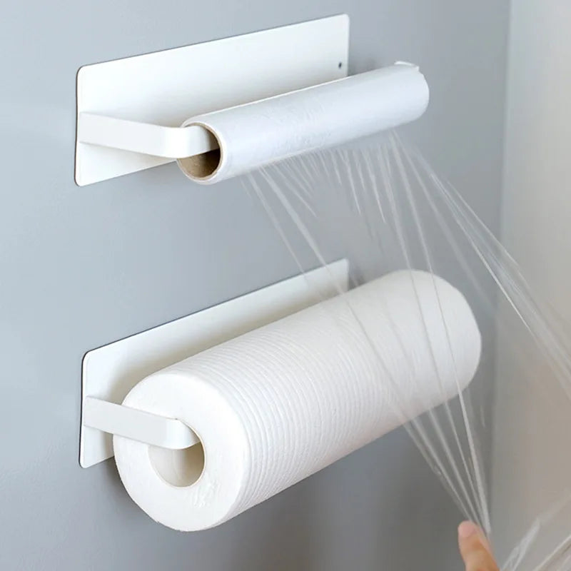 Metal Wall Mounting Rack Set with Towel Ring Robe Hook Toilet Paper Holder Paper Towel Rack Hook Type Installation