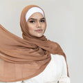 Sharut Wholesale Customize Big Size Light Weight Soft Cotton Plain Hijab Muslim Women Shawl Rayon Crinkle Scarf Modal Hijab