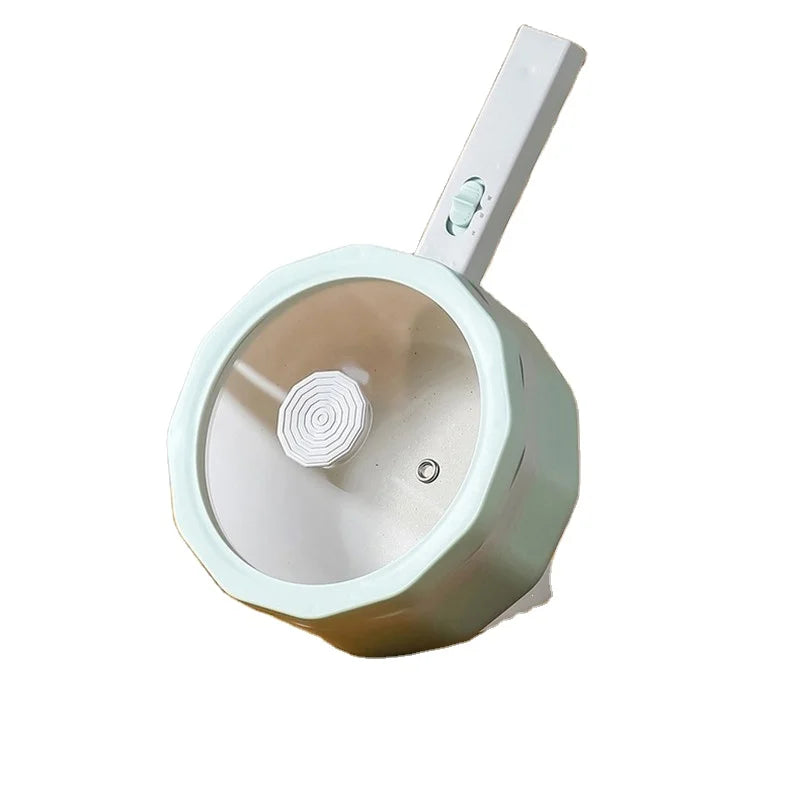 1-2 Person Using 110-220V Electric Hot Pot with Steamer 1.5L Non-stick Cooker 2 in 1  Hot Pot with Long Handle
