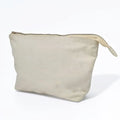 Royal Fair Wholesale Cotton Canvas Cosmetic Bag Durable Eco Friendly Beige Makeup Bag Travel Storage Zipper Beige Makeup Bag