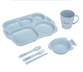 Cute Cartoon Eco-Friendly 6-Piece Wheat Straw Fiber Children's Dinnerware Set