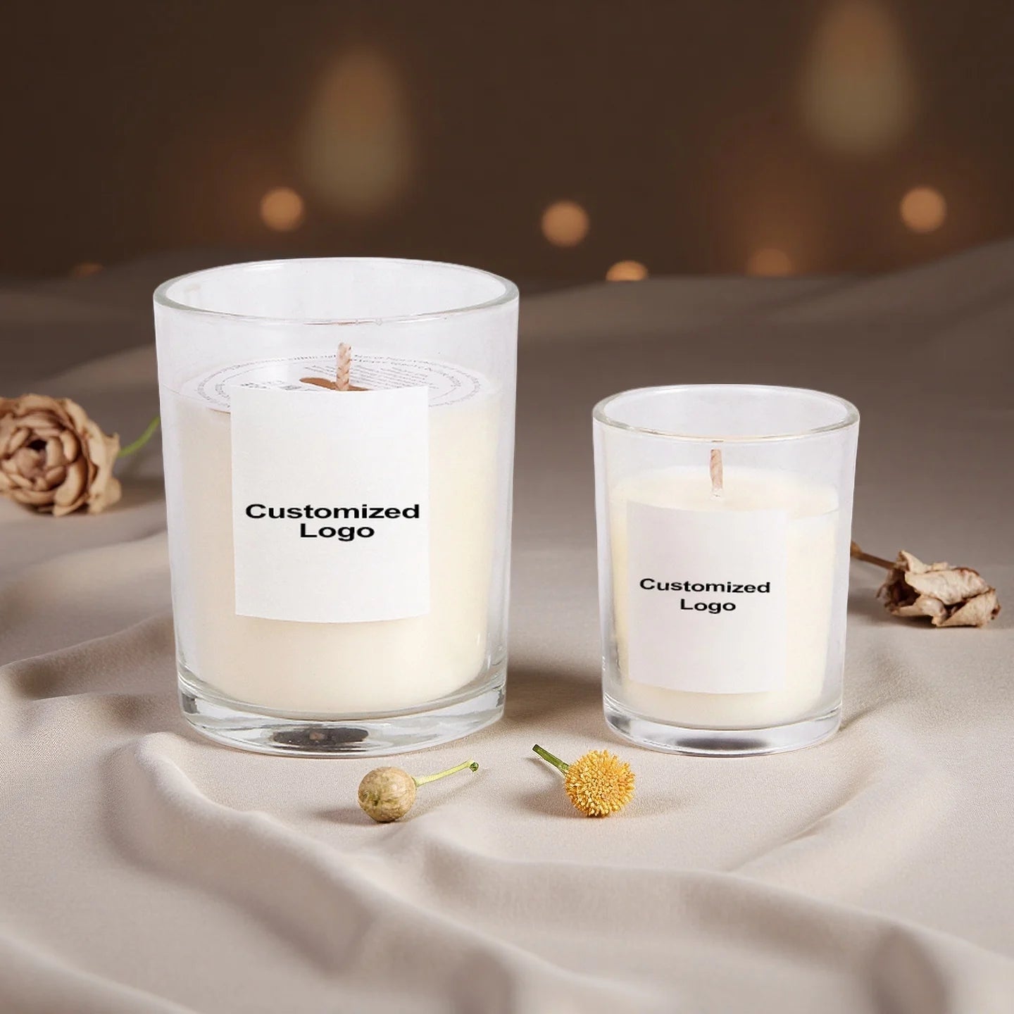 Premium Glass Jar Fragrance Candle Customizable Decor Luxury Scented Candles for Home Spa Wholesale Bulk Private Labelling