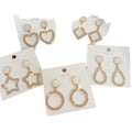 HOVANCI Ins StyleCrystal Heart Star Shape Pendant Earrings for Girls Enamel Rhinestone Crystal Round Square Shape Dangle Earring MegaBDM