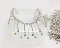 Fringe Rhinestones Two-color Diamond Bead Chain Fancy Claw Design Wedding Dress Fringe Edge Rhinestones Design