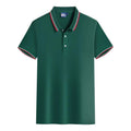 Hot Sale Men's Casual Short Sleeve Business for Polo T-Shirts Solid Pattern Knitted Fabric New Short Sleeve Casual Polo Shirts