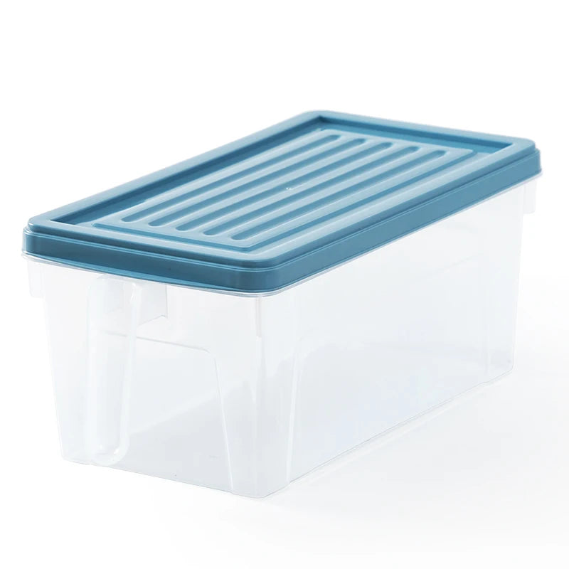 3.4L Plastic Airtight Egg Vegetable Storage Containers Rectangle-Shaped Kitchen Organizer for Refrigerator Pantry for Food