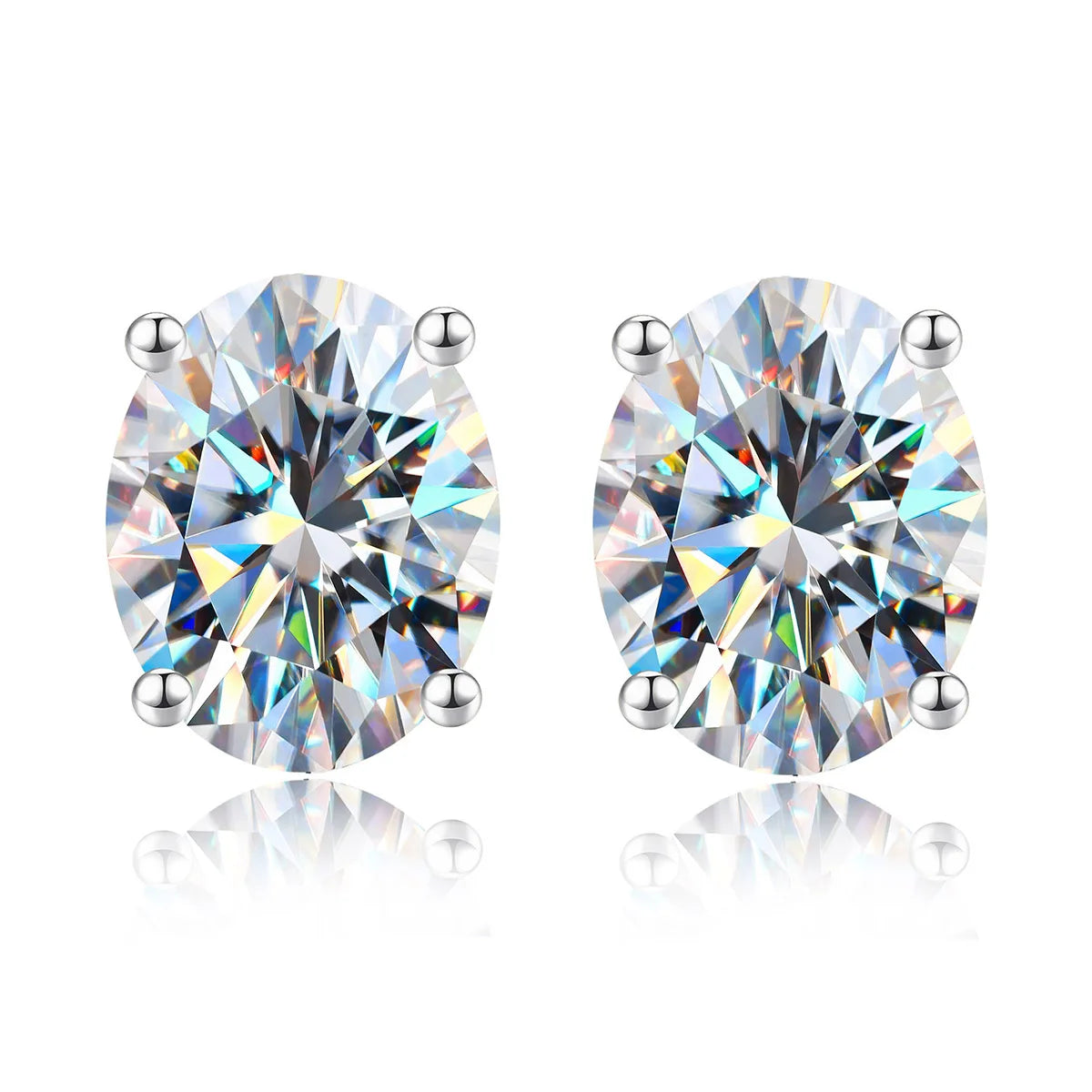Sparkling 1CT 2ct Oval Cut Moissanite Diamond Earring for Women Gift 925 Sterling Silver Engagement Wedding Fine Jewelry