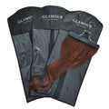 Black Hair Extension Bag with Wooden Hanger Wig Storage Bag logo Custom Bags