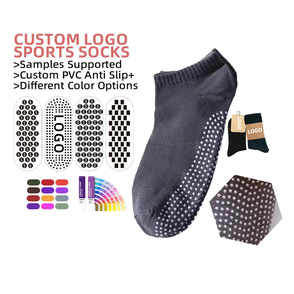 Wholesale Custom Logo Breathable Mesh Non Slip Yoga Pilates Ankle Grip Sports Socks