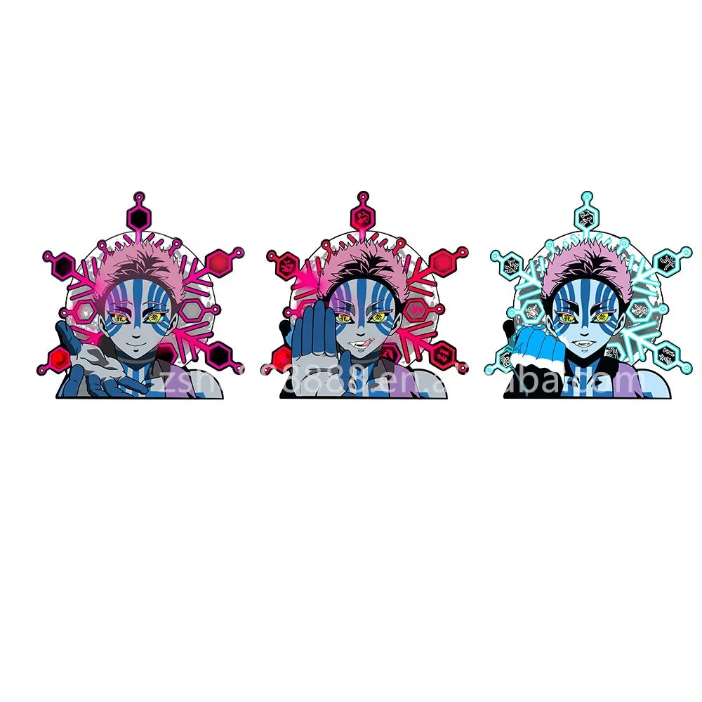 Low MOQ Anime 3D Motion Sticker Character 3D Lenticular Car Stickers Laptop Decor Waterproof