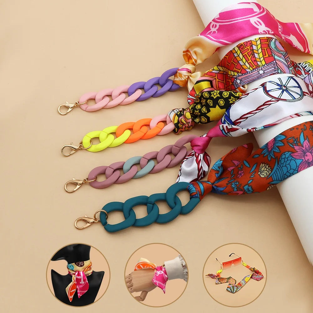 Rubber Matt Acrylic Retro Eyewear Accessories Glasses Rope Silk Sunglasses Strap Spectacle Masking Holder Glasses Chain