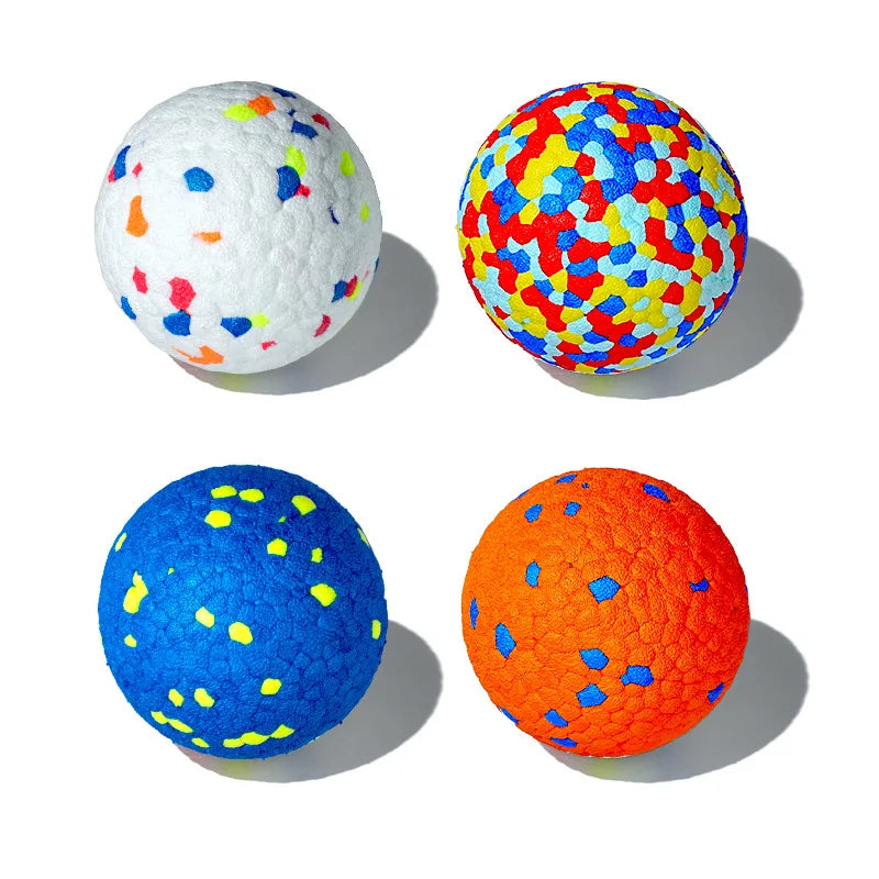 High Elasticity Eco-Friendly ETPU Chew Toy for Medium Large Dogs Bite-Resistant Rugby Explosion Design Not for Cats Pet Toy