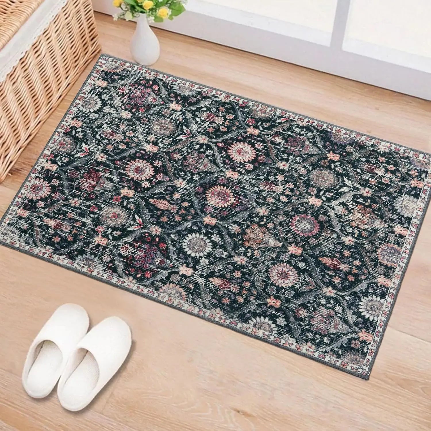 Dark Color Dirty-resistance Door Mat 2x3ft Area Rug Mat Non-Slip Machine Washable Indoor Door Mat