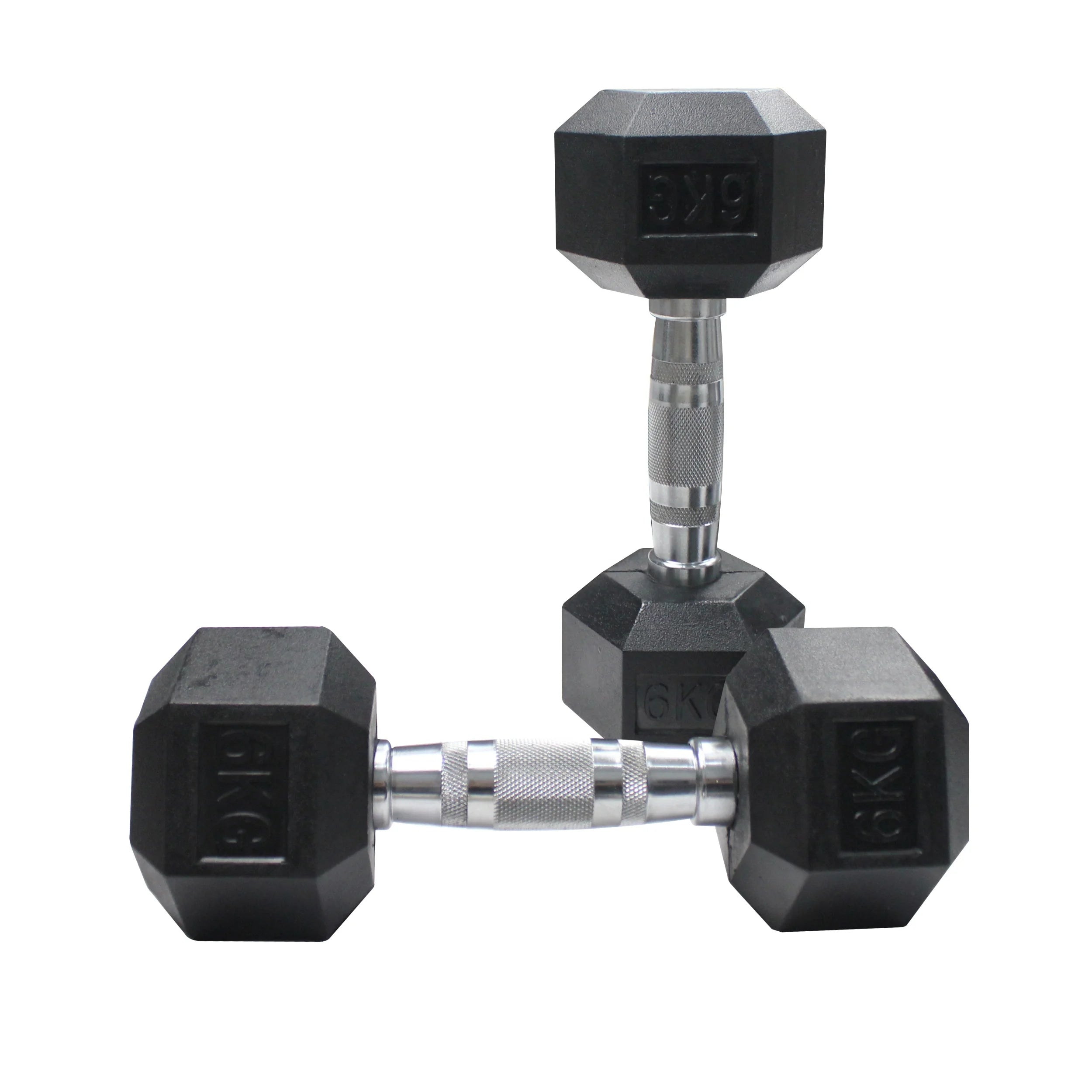Commercial Fitness Exercises Workout Sport Rubber Hex Gym Hexagonal Dumbbell Weights Set