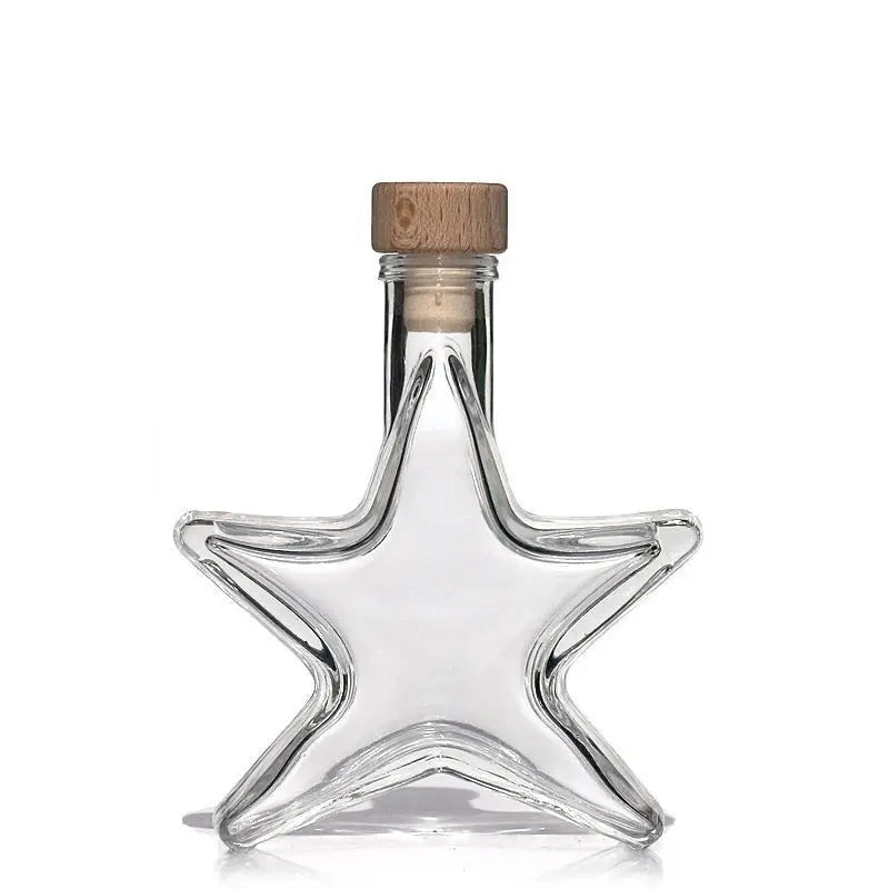 High Quality Star-Shaped Bottle for Christmas Star Alcohol Beverage Bottle W/ Cap