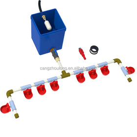 YYB Plastic Bucket Drinker Line System Poultry Broiler Hanging Water Cups DIY Automatic Chicken Waterer
