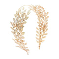 Luxury Wedding Hair Accessories Hairbands Headbands for Girls Diademas Leaf Shape Gold Metal Hair Decoration Women