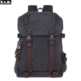 ZUOLUNDUO Classic Vintage Style 2026 Summer Anti-Theft Fashion Backpack for Men Travel Mochilas & School Bags