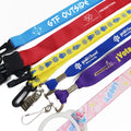 Wholesale Colorful Custom Adjustable Size Hanging Neck Strap Promotional Nylon Polyester Lanyard with logo Custom