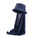 Gathertop Wholesale Custom Logo Hair Accessories Summer Hat With Cloak Polyester Spandex Solid Color Hijab Bucket for Women