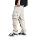 Custom Streetwear High Waist Casual Plus Size Track Stacked Outdoor Twill Baggy 6 Pocket 100% Cotton Cargo Pants Trousers Men'S