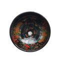 Jingdezhen Black Colorful Ceramic Art Basin Contemporary Design Water Resistant Easy Clean Countertop Mounted 12L Bathroom